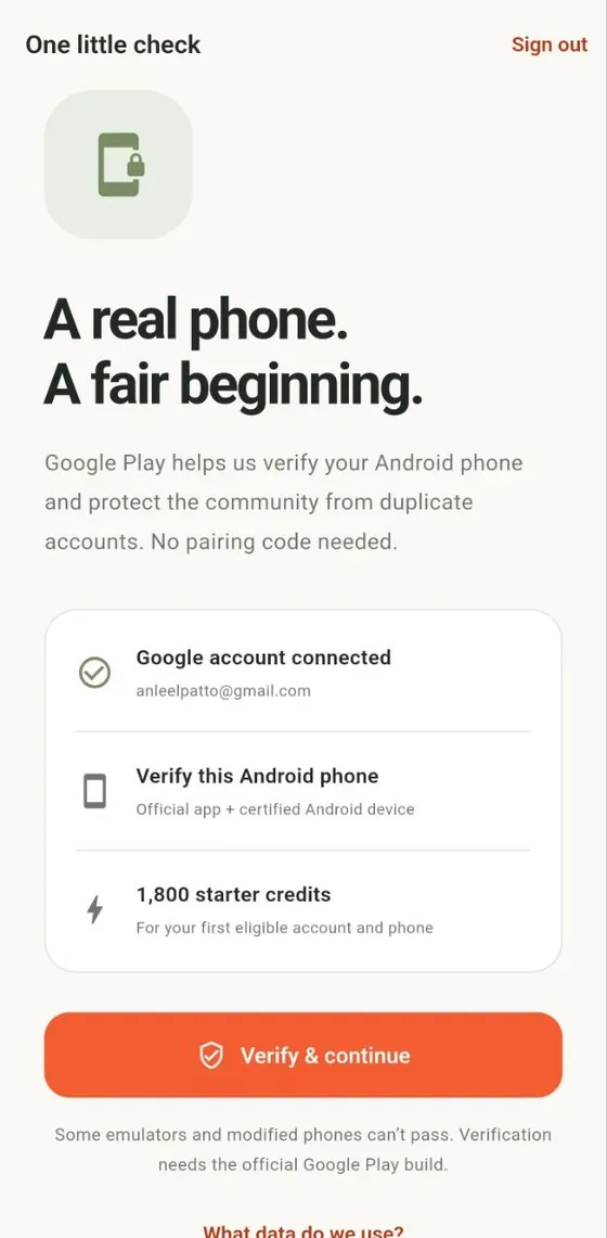 Looply app screen 2